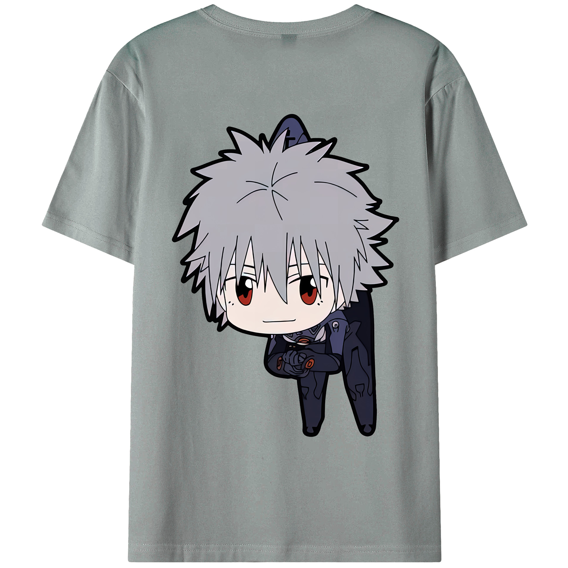 （画像用） EVA 新世紀エヴァンゲリオン 綿100％ メンズ半袖Tシャツ（バックプリント） 通気性